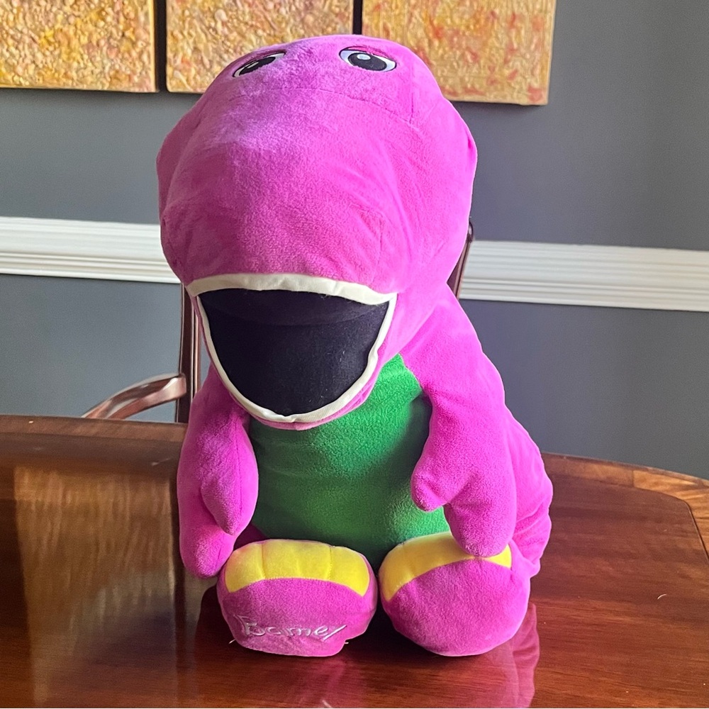 Fisher Price 2017 Speak 'n Sing 26” Large Big Barney Dinosaur Stuffed Animal